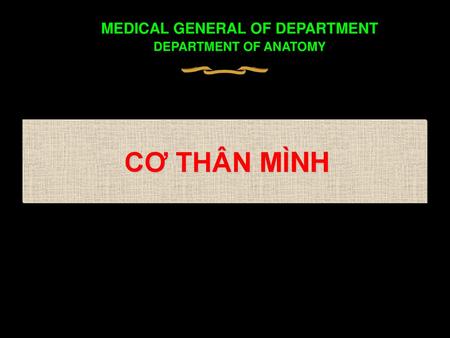 MEDICAL GENERAL OF DEPARTMENT