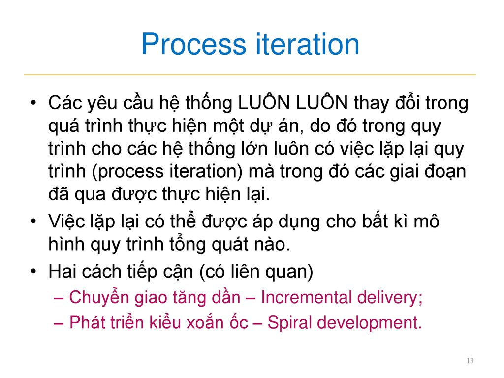 Process iteration