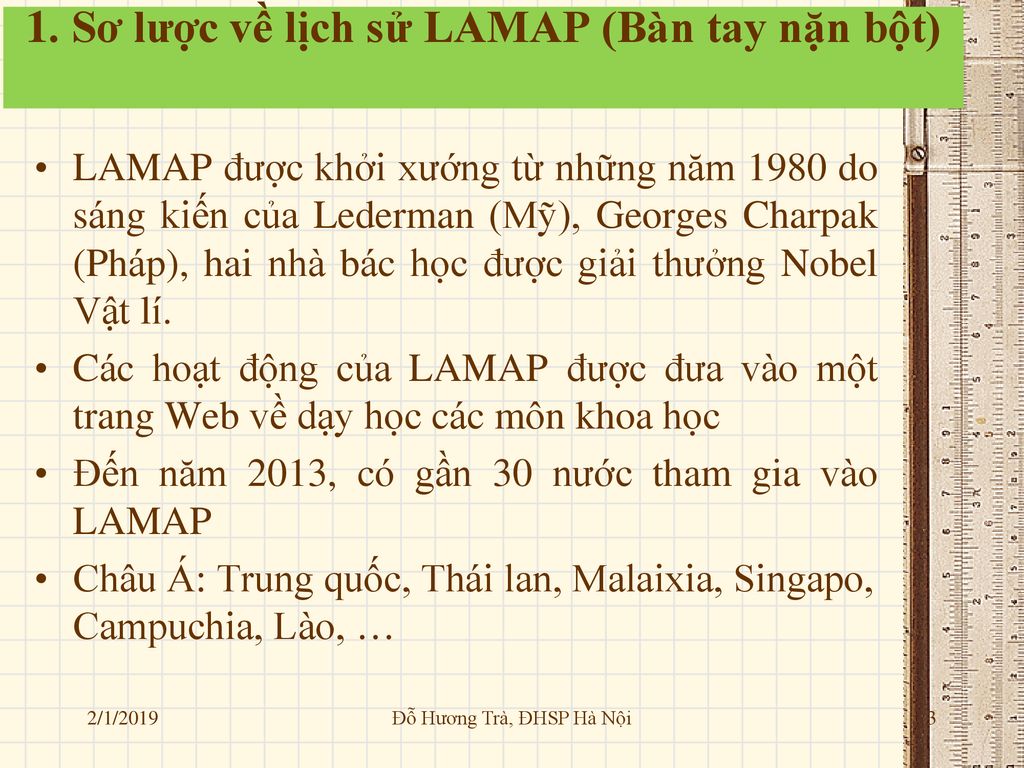 1. Sơ lược về lịch sử LAMAP (Bàn tay nặn bột)