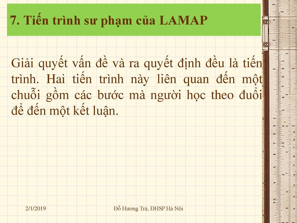 7. Tiến trình sư phạm của LAMAP
