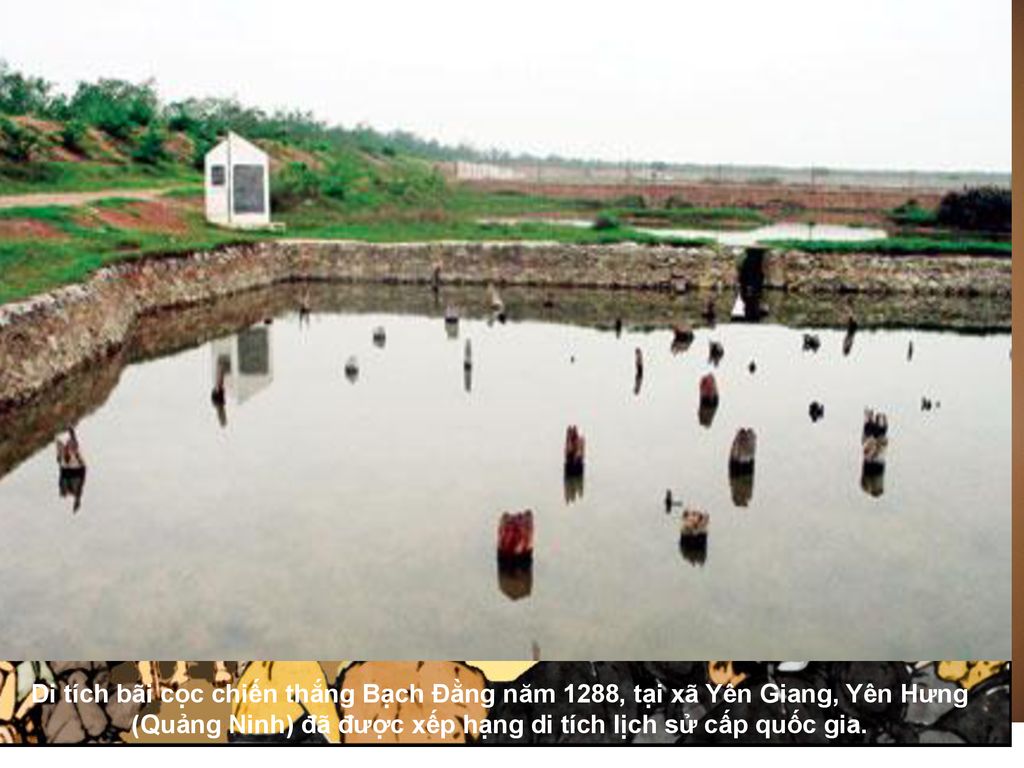 Di tích bãi cọc chiến thắng Bạch Đằng năm 1288, tại xã Yên Giang, Yên Hưng (Quảng Ninh) đã được xếp hạng di tích lịch sử cấp quốc gia.