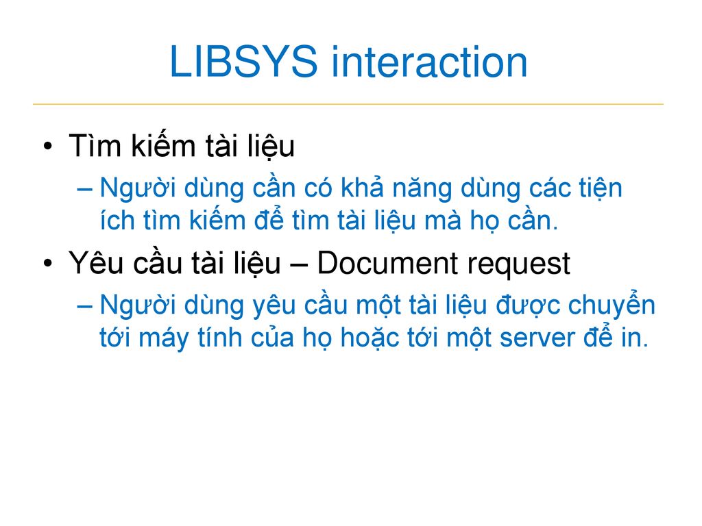 LIBSYS interaction Tìm kiếm tài liệu