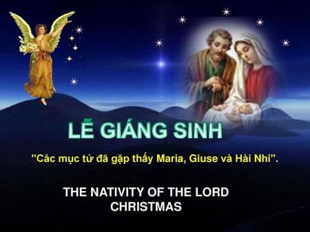 THE NATIVITY OF THE LORD CHRISTMAS