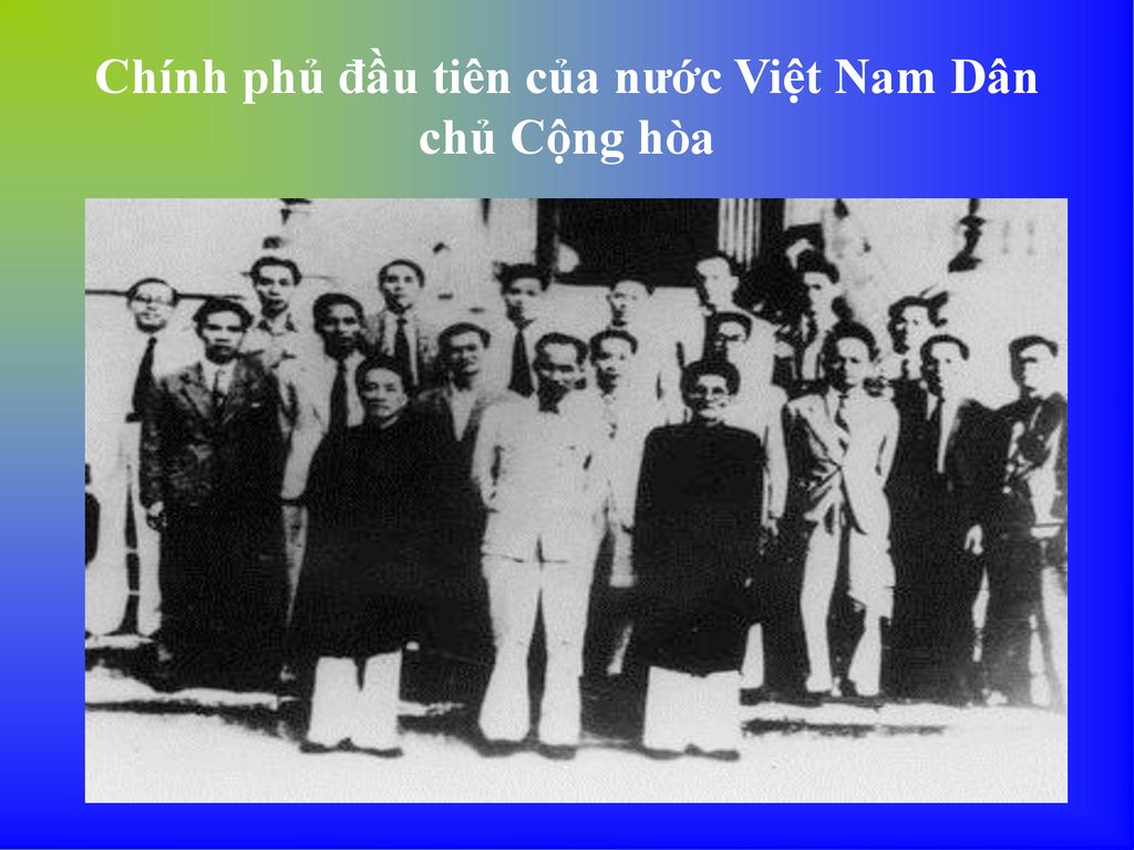 Chính phủ đầu tiên của nước Việt Nam Dân chủ Cộng hòa