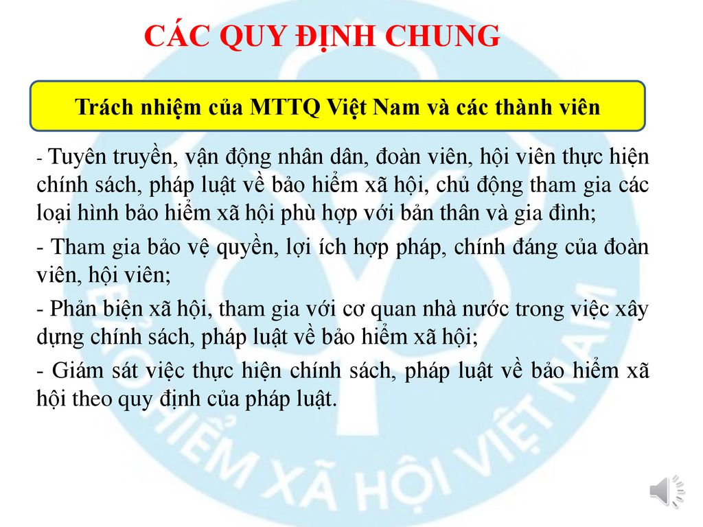 Trách nhiệm của MTTQ Việt Nam và các thành viên