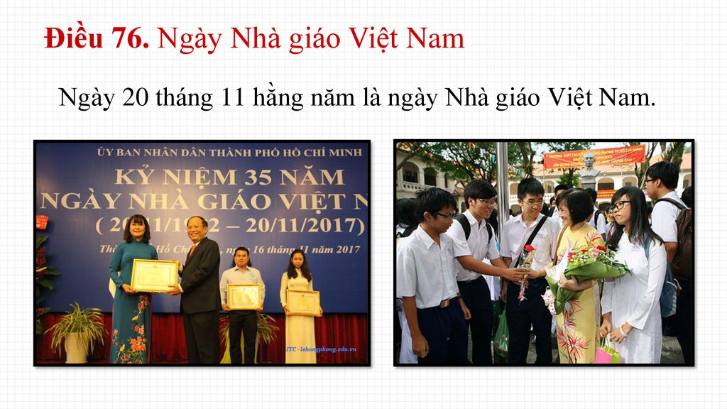 Điều 76. Ngày Nhà giáo Việt Nam