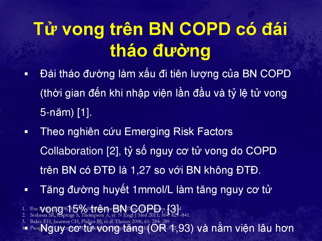 Tử vong trên BN COPD có đái tháo đường