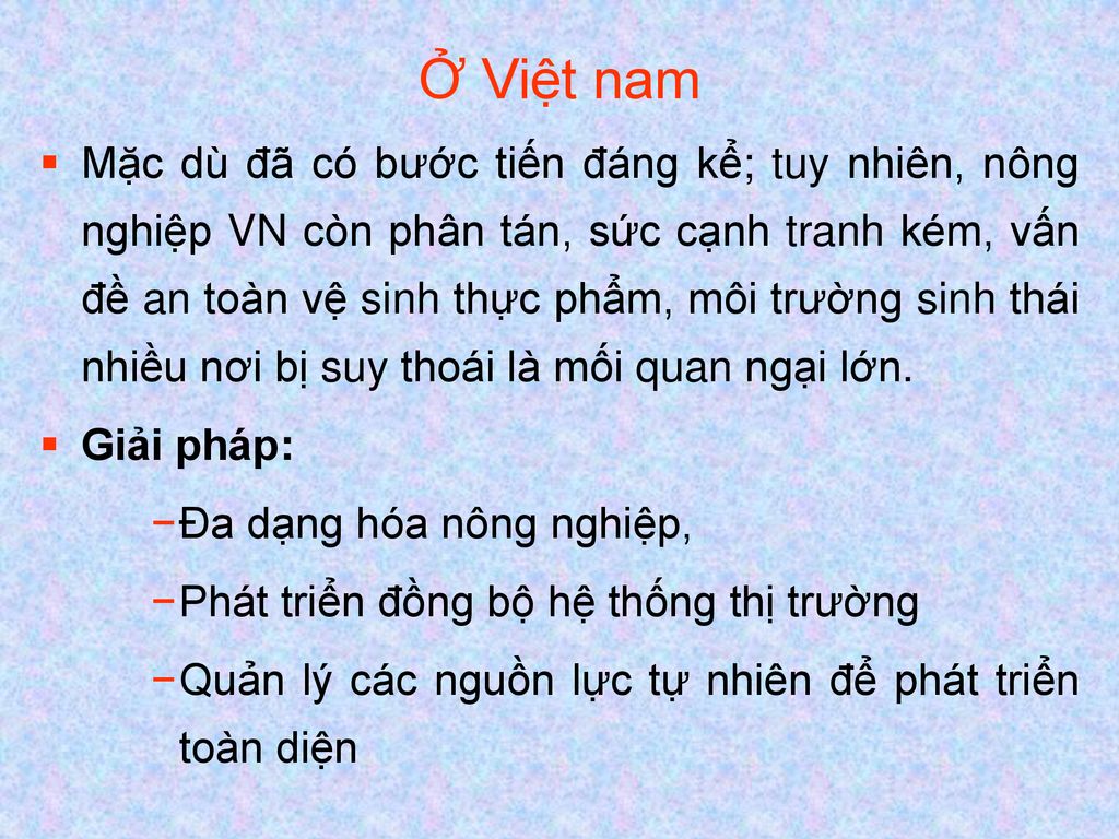 Ở Việt nam