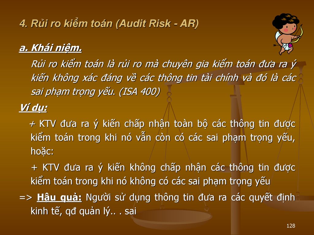 4. Rủi ro kiểm toán (Audit Risk - AR)