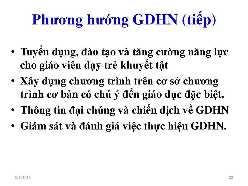 Phương hướng GDHN (tiếp)