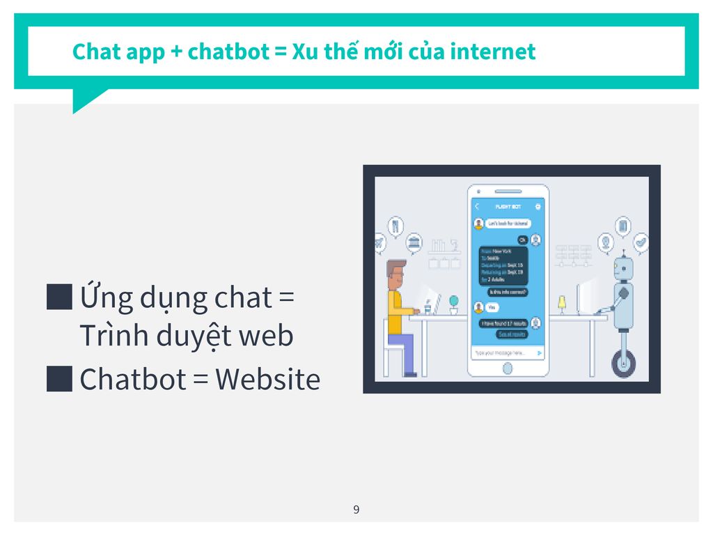 Chat app + chatbot = Xu thế mới của internet