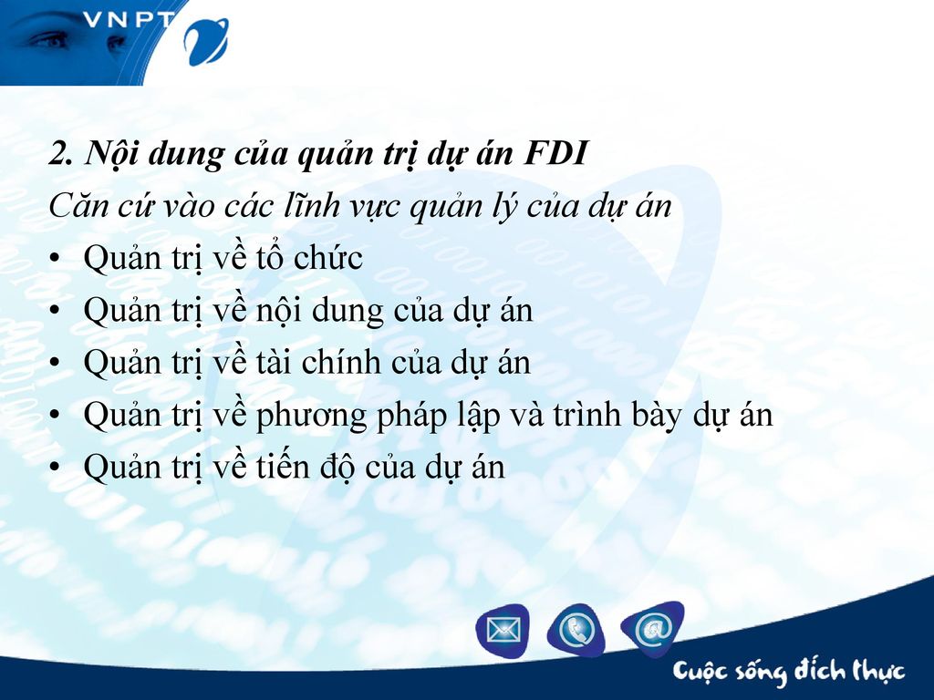 2. Nội dung của quản trị dự án FDI