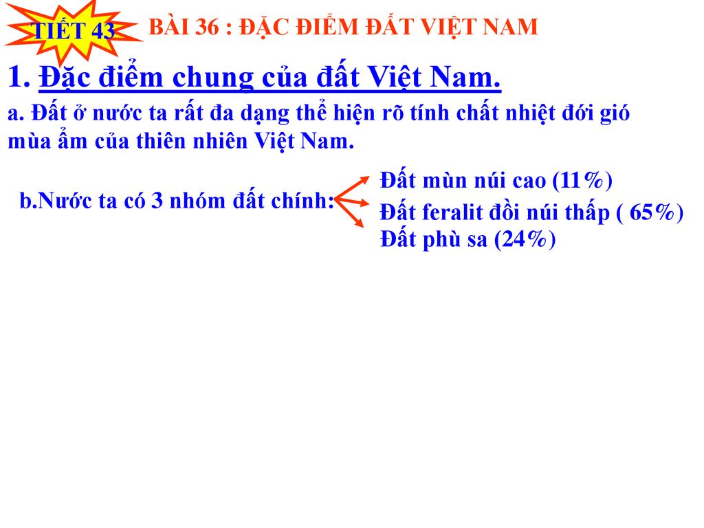 1. Đặc điểm chung của đất Việt Nam.