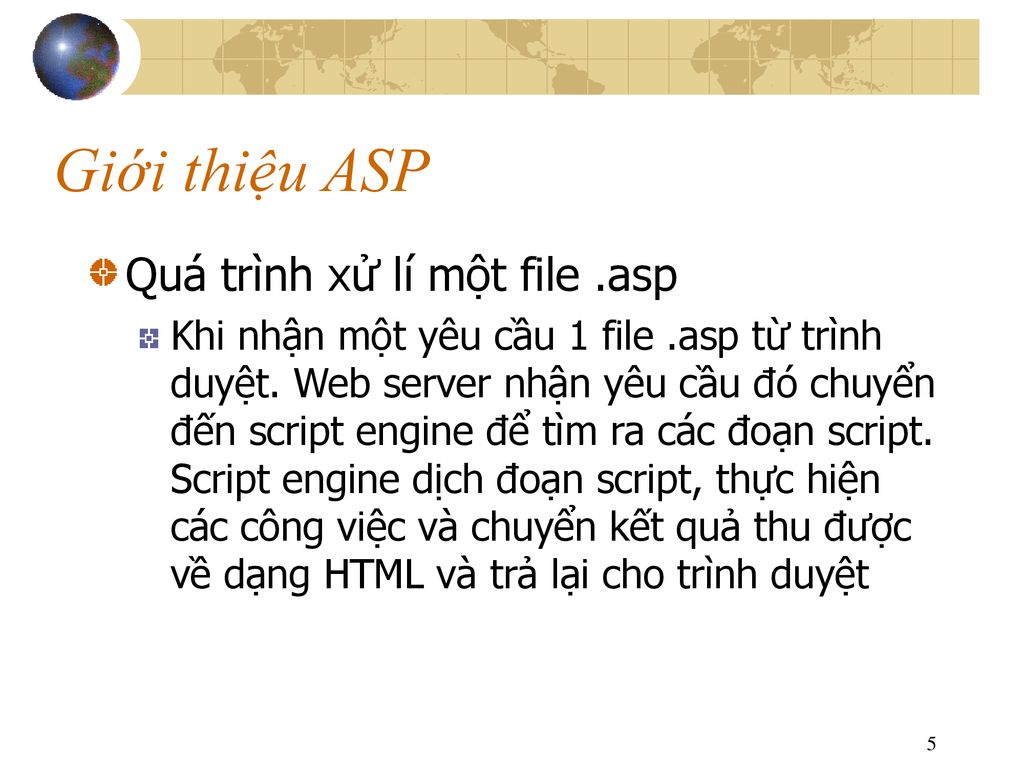 Giới thiệu ASP Quá trình xử lí một file .asp