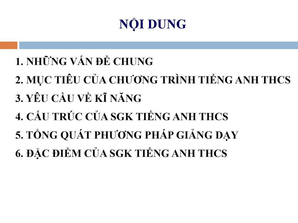 NỘI DUNG
