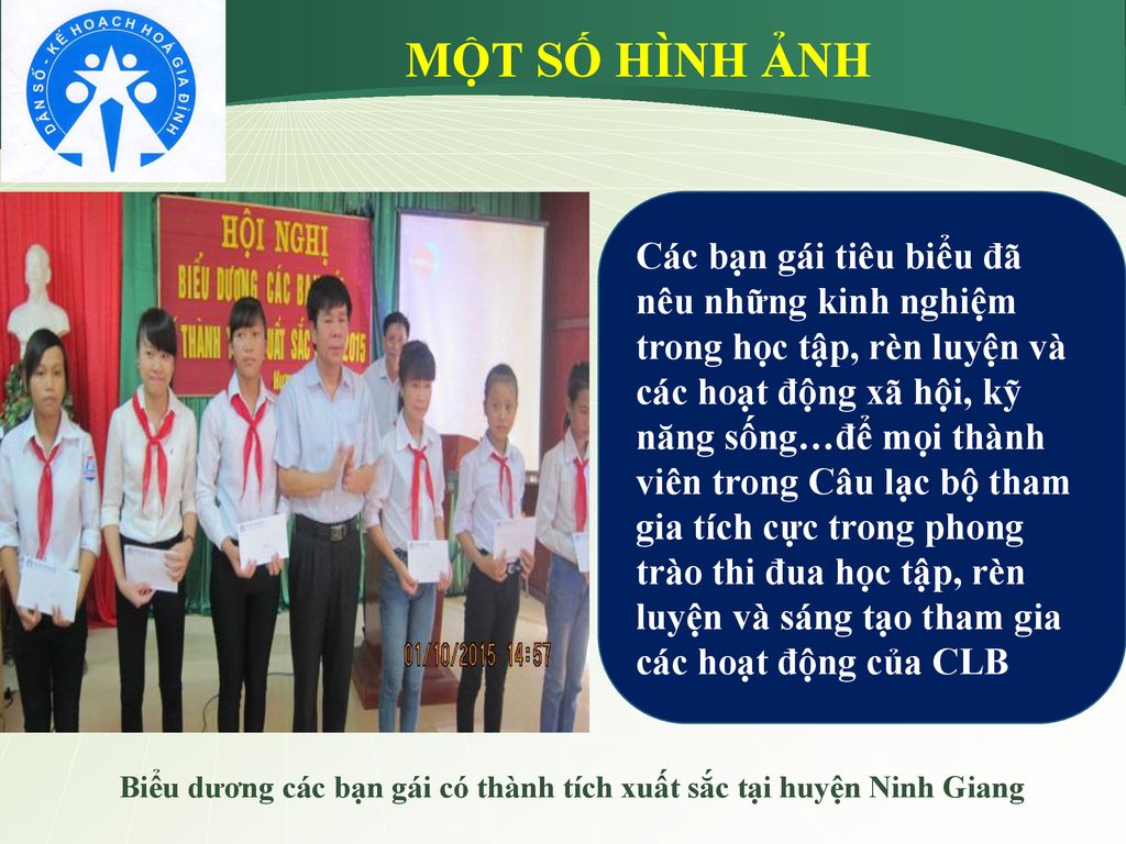 Biểu dương các bạn gái có thành tích xuất sắc tại huyện Ninh Giang